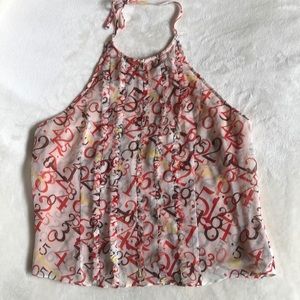 NWOT Diane Von Furstenberg Silk Top